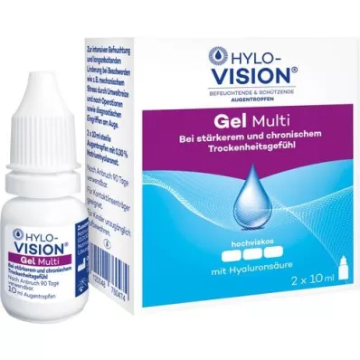 HYLO-VISION Gel multi eye drops, 2X10 ml