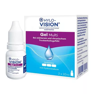 HYLO-VISION Gel Multi eye drops, 2X10 ml