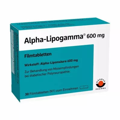 ALPHA-LIPOGAMMA 600 mg film-coated tablets, 30 pcs ALPHA-LIPOGAMMA 600 mg film-coated tablets, 30 pcs