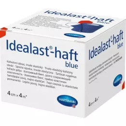 IDEALAST-adhesive colour bandage 4 cmx4 m blue, 1 pc