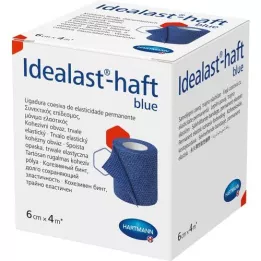 IDEALAST-adhesive colour bandage 6 cmx4 m blue, 1 pc