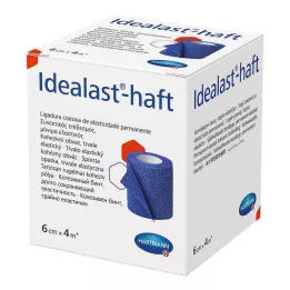 IDEALAST-adhesive colour bandage 6 cmx4 m blue, 1 pc