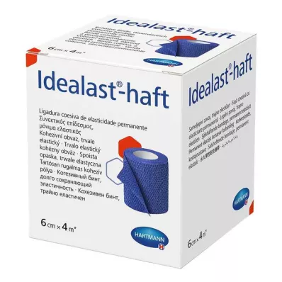 IDEALAST-adhesive colour bandage 6 cmx4 m blue, 1 pc