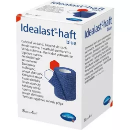 IDEALAST-adhesive colour bandage 8 cm x 4 m blue, 1 pc