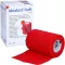 IDEALAST-adhesive colour bandage 8 cm x 4 m red, 1 pc