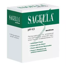 SAGELLA active cleaning wipes, 10 pcs