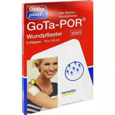 GOTA-POR Wound plaster sterile 100x150 mm, 5 pcs GOTA-POR Wound plaster sterile 100x150 mm, 5 pcs