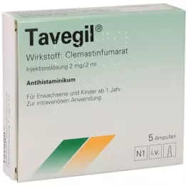 TAVEGIL Solution for injection 2 mg/2 ml ampoules, 5X2 ml