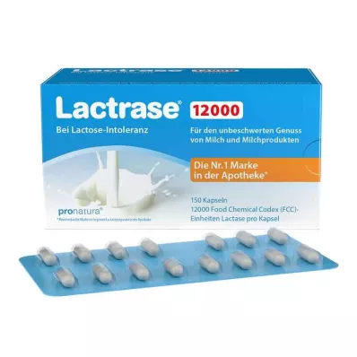 LACTRASE 12,000 FCC capsules, 150 pcs LACTRASE 12,000 FCC capsules, 150 pcs
