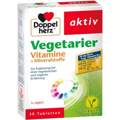 DOPPELHERZ Vegetarian Vitamins+Minerals Active, 30 pcs