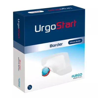 Urgostart Border 8x8 cm foam wound dressing, 10 pcs