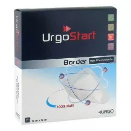 URGOSTART Border 12x12 cm foam wound dressing, 10 pcs