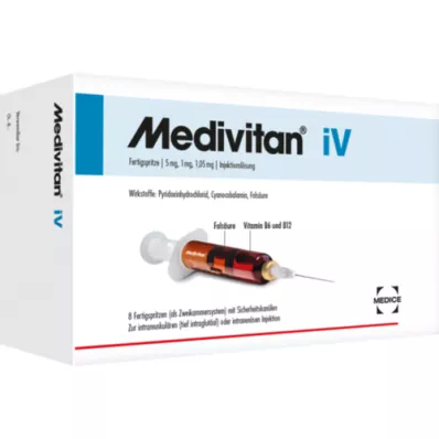 MEDIVITAN iV Injection solution in two-chamber syringe, 8 pcs