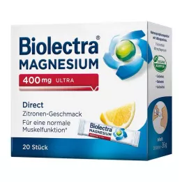 BIOLECTRA Magnesium 400 mg ultra Direct Lemon, 20 pcs