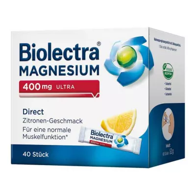 BIOLECTRA Magnesium 400 mg ultra Direct Lemon, 40 pcs BIOLECTRA Magnesium 400 mg ultra Direct Lemon, 40 pcs