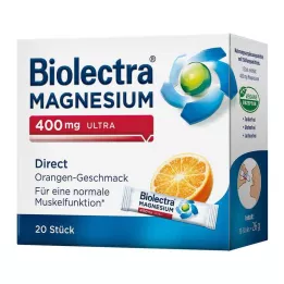BIOLECTRA Magnesium 400 mg ultra Direct Orange, 20 pcs