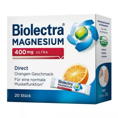 Biolectra Magnesium 400 mg ultra Direct Orange, 20 pcs Biolectra Magnesium 400 mg ultra Direct Orange, 20 pcs