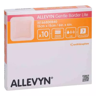 Allevyn Gentle Border Lite 15x15 cm foam bandage, 10 pcs