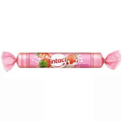 INTACT Dextrose roll strawberry yoghurt, 40 g