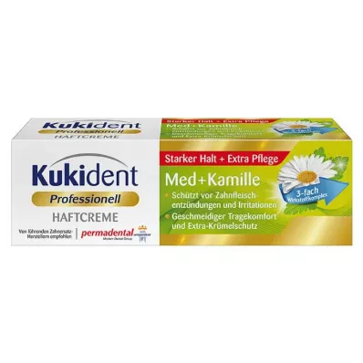 KUKIDENT Adhesive cream Med+camomile, 40 g
