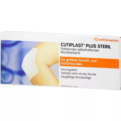 Cutiplast Plus sterile 10x24.8 cm bandage, 5 pcs