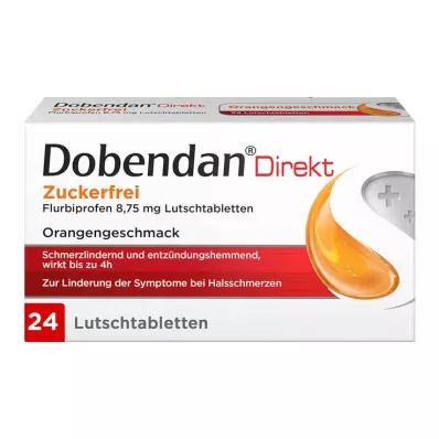 Dobendan Direct Sugar-Free Flurbiprofen 8.75 mg lozenges, 24 pcs Dobendan Direct Sugar-Free Flurbiprofen 8.75 mg lozenges, 24 pcs