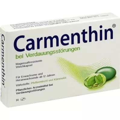CARMENTHIN for indigestion msr.soft caps., 14 pcs