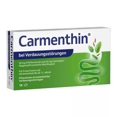 CARMENTHIN for indigestion msr.soft caps., 14 pcs