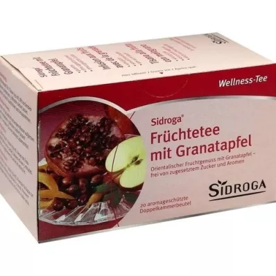 SIDROGA Wellness Fruit Tea with Pomegranate Filter Pouch, 20X2.0 g