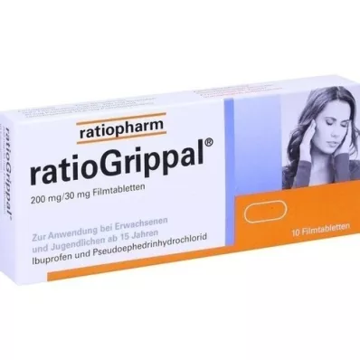 RATIOGRIPPAL 200 mg/30 mg film-coated tablets, 10 pcs