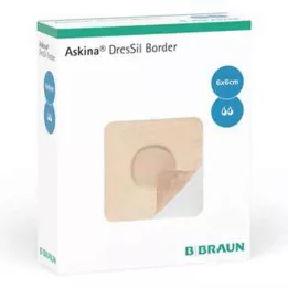ASKINA DresSil Border Sil.Schaumst.V.6x6 cm, 10 pcs