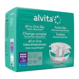 ALVITA All-in-One incontinence pants maxi large night, 20 pcs
