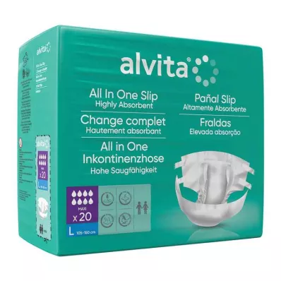 ALVITA All-in-One incontinence pants maxi large night, 20 pcs ALVITA All-in-One incontinence pants maxi large night, 20 pcs