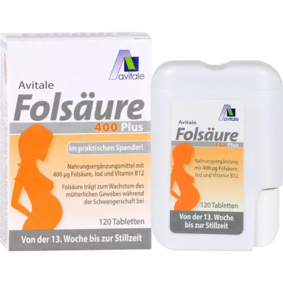 FOLSÄURE 400 Plus B12+Iodine Tablets, 120 Capsules