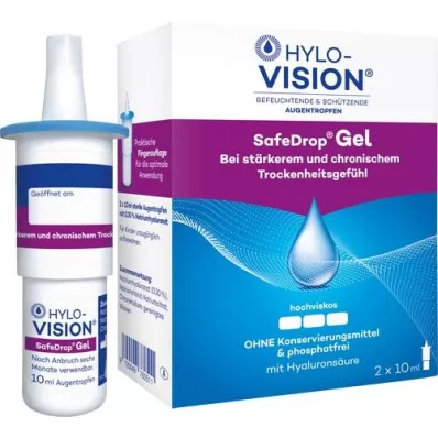 HYLO-VISION SafeDrop Gel Eye Drops, 2X10 ml