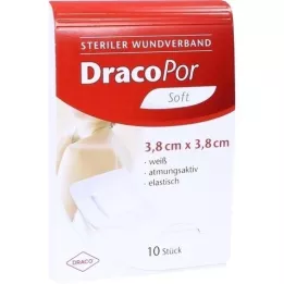 DRACOPOR Wound dressing 3.8x3.8 cm sterile, 10 pcs
