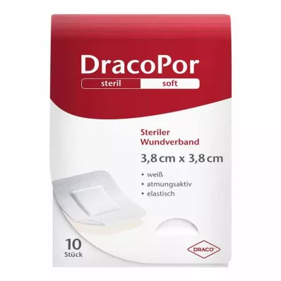 DRACOPOR Wound dressing 3.8x3.8 cm sterile, 10 pcs DRACOPOR Wound dressing 3.8x3.8 cm sterile, 10 pcs