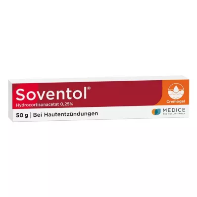 Soventol hydrocortisone acetate 0.25% Cremogel for skin inflammation, 50 g Soventol hydrocortisone acetate 0.25% Cremogel for skin inflammation, 50 g