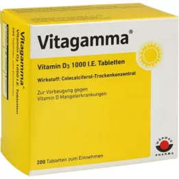 VITAGAMMA Vitamin D3 1,000 I.U. tablets, 200 pcs