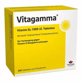 VITAGAMMA Vitamin D3 1,000 I.U. tablets, 200 pcs