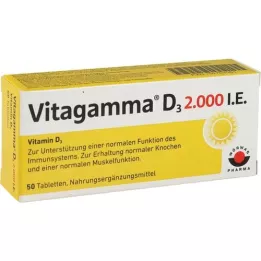 VITAGAMMA D3 2,000 I.U. vitamin D3 NEM tablets, 50 pcs