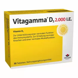 VITAGAMMA D3 2,000 I.U. vitamin D3 NEM tablets, 50 pcs