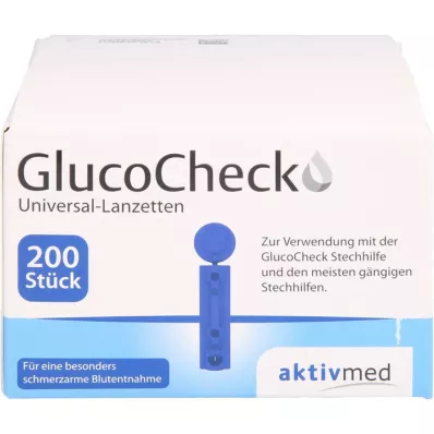 GLUCOCHECK Lancets Universal, 200 pcs