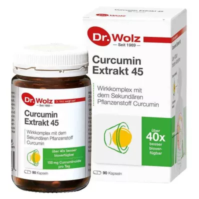 CURCUMIN EXTRAKT 45 Dr.Wolz capsules, 90 pcs CURCUMIN EXTRAKT 45 Dr.Wolz capsules, 90 pcs