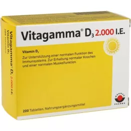 VITAGAMMA D3 2,000 I.U. vitamin D3 NEM tablets, 200 pcs