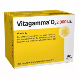 VITAGAMMA D3 2,000 I.U. vitamin D3 NEM tablets, 200 pcs