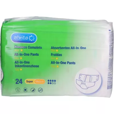 ALVITA All-in-one incontinence pants super medium day, 24 pcs