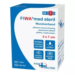 WUNDVERBAND sterile 5x7 cm transparent, 50 pcs