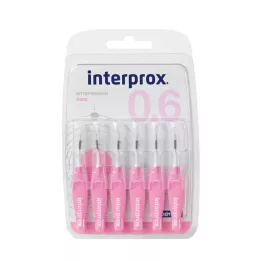 Interprox reg nano pink interdental brush blister, 6 pcs