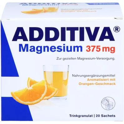 ADDITIVA Magnesium 375 mg Sachets Orange, 20 pcs